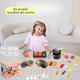 thumbnail image 3 of Juguete De Cocina Para Niños Kits De Utensilios Comida Malubero, Rosa con Negro, 3 of 5