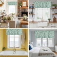 thumbnail image 5 of Country Flower Camellia Valance Curtain Green Farm Floral Window Valances Rod Pocket Short Curtains Window Treatments for Kitchen Bedroom Bathroom Laundry 54" x 18", 5 of 9