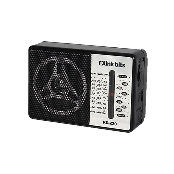 Bocina Radio Portátil con Antena y 4 Bandas de Radio MW/FM/SW1/SW2 LINK BITS RD-220