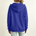 thumbnail image 4 of UDAUDU Women's Zip Up Hoodie 2026 Fashion Y2K Long Sleeve Zipper Crop Sweatshirts Fall Winter Casual Comfy Track Jackets with Pockets Blue XL, 4 of 8