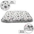 thumbnail image 3 of Bowling Pet Bed, Realistic Graphic Game Scattered on Plain Backdrop Competition and Fun, Chew Resistant Pad for Dogs and Cats Cushion with Removable Cover, 24" x 39", Grey White Red, by Ambesonne, 3 of 4