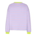thumbnail image 5 of AherBiu Fall Tops for Women Long Sleeve Striped Crewneck Casual Loose Pullover Top T Shirts Blouse, 5 of 5