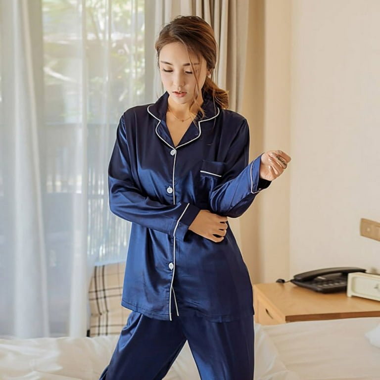 Cheap Loungewear Pajama Women 3 Pieces Sleepwear Korean Solid