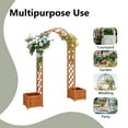 thumbnail image 4 of vidaXL Solid Fir Wood Pergola, Outdoor Garden Arch, Trellis with Planter, 4 of 8