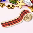 thumbnail image 2 of Heiheiup Christmas Wired Edge Ribbons Christmas Buffalo Plaid Ribbon Solid Color Burlap Ribbon Gingham Craft Ribbon For Christmas DIY Wrapping Party Bow Craft Making, 2 of 4
