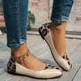 thumbnail image 4 of Dress Shoes for Women Fashion Leopard Leather Square Toe Ballet Flats Business Office Formal Slip on Dressy Loafers Ladies, 4 of 6