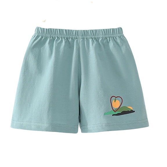 Boys' Pants Cartoon Print Soft Lightweight Loose Fit Elastic Shorts Breathable Daily Wear 2-3 Years