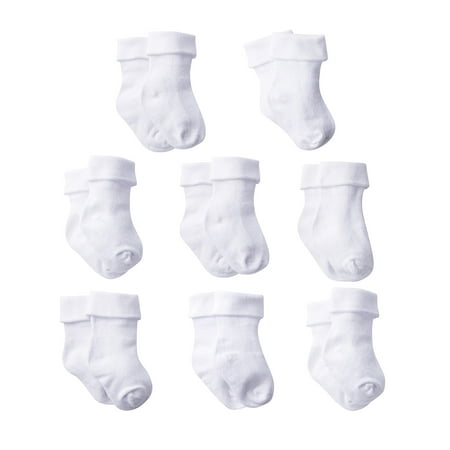 Gerber Solid Baby Shower Ankle Socks (Infant or Toddler) 8 Pack