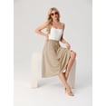 thumbnail image 4 of TEMOFON Skirts for Women Adjustable Waist A-Line Skirt Ice Silk Feel Skirt for Women Comfortable and Versatile Skirt, 4 of 4