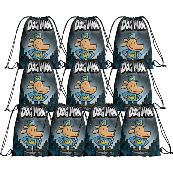 Drawstring Bags Birthday Party Decoration 10 Pcs Goodie Bag Kid Backpack for Birthday Party Supplies (13.3*10.6in)