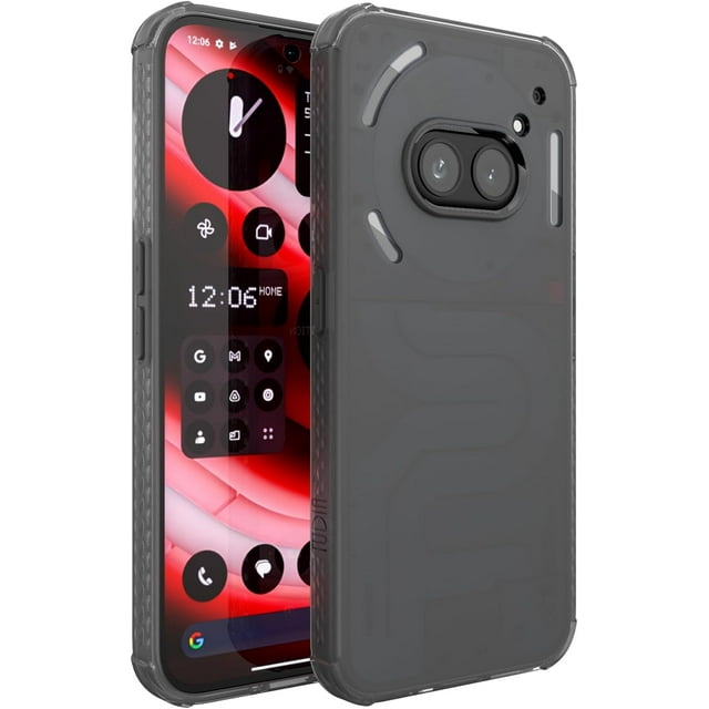 TUDIA SKN Nothing Phone (2a) / (2a) Plus Étui Semi-transparente Mate TPU - Noir Givré