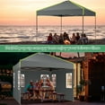 thumbnail image 6 of Hoteel Canopy 10x10 Pop Up Canopy Tent 1-Button Push Easy up Outdoor Canopy Instant Portable Commercial Shelter Waterproof UPF50+ Gazebo with Reflective Strip, Air Vent & 4 Sandbags, Gray, 6 of 8