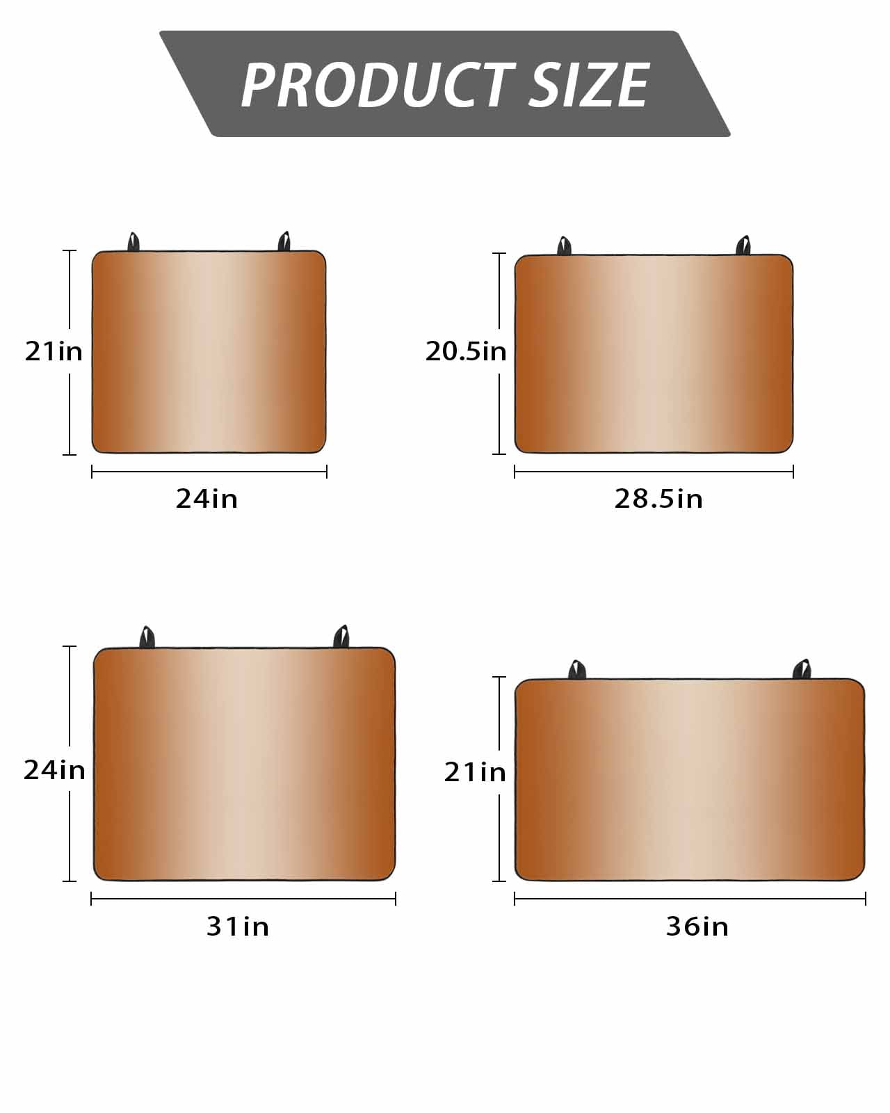 Stove Top Covers for Electric Stove, Burnt Orange Ombre Glass Stovetop Cover Protector, Modern Gradient Abstract Art Induction Cooktop Protector Oven Mat for Kitchen Countertop 36"x21"