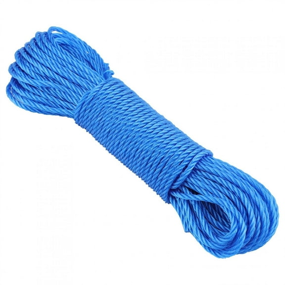 20M Nylon Rope Clothesline String Washing Line Climbing Traction Tying Shade Net Rope for Camping Outdoor Garden Garage Multi-Functional Cord Blue
