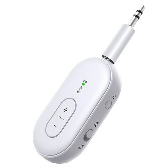Receptor y Transmisor de Audio Bluetooth 5.4 2 en 1, Adaptador Inalámbrico con Micrófono, Entrada Auxiliar de 3,5 mm, Música Estéreo para Coche, TV y PC.