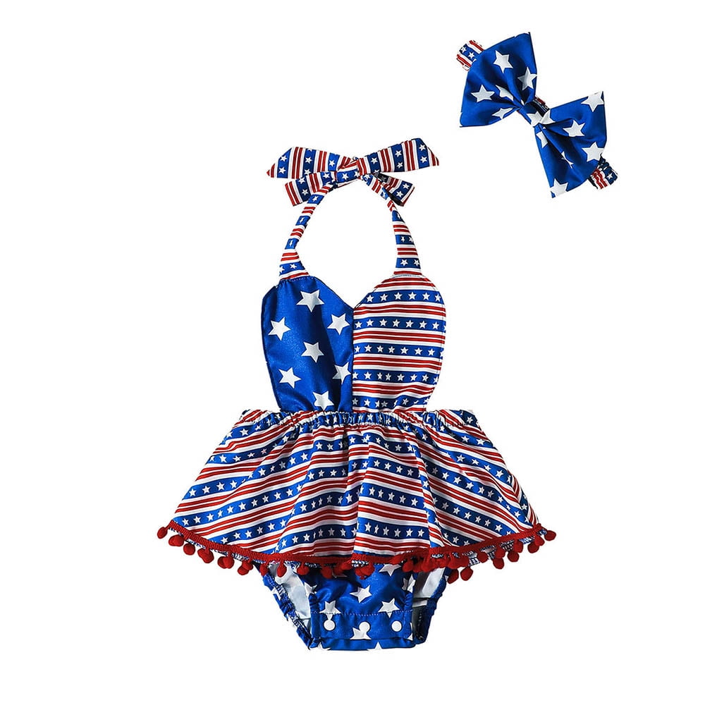 EINCcm Baby Romper Girls Romper Baby Girl Jumpsuit Independence Day