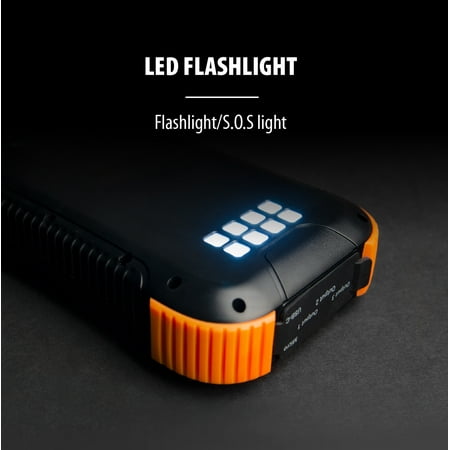 ToughTested - 45W 30,000 mAh Portable Charger for Most USB-Enabled Devices - Black/Orange