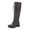 Gray, variant on Anuirheih Women's Knee High Lace Up Buckle Knight Boots Thick Heel Biker Boots( Black)