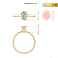 thumbnail image 4 of ANGARA Natural Oval Diamond Solitaire Engagement Ring in 14K Yellow Gold for Women (Size-7x5mm| Color-K| Clarity-I3) | April Birthstone, Anniversary, Jewelry Gift for Women | Natural Diamond Ring, 4 of 9