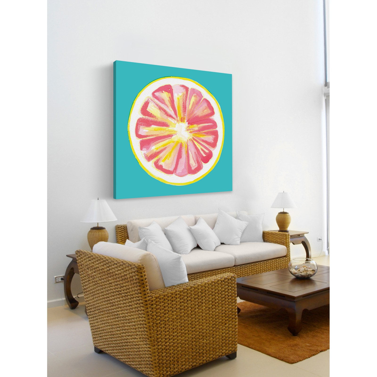 Marmont Hill "Grapefruit" by Molly Rosner Painting Print on Wrapped Canvas