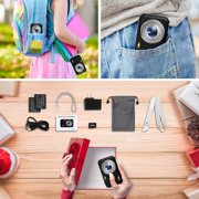 Digital Camera Newest 1080P Digital Camera for Kids with 32GB Card Anti-Shake, Portable Point and Shoot Camera Fill Flash 16X Zoom, Small Camera