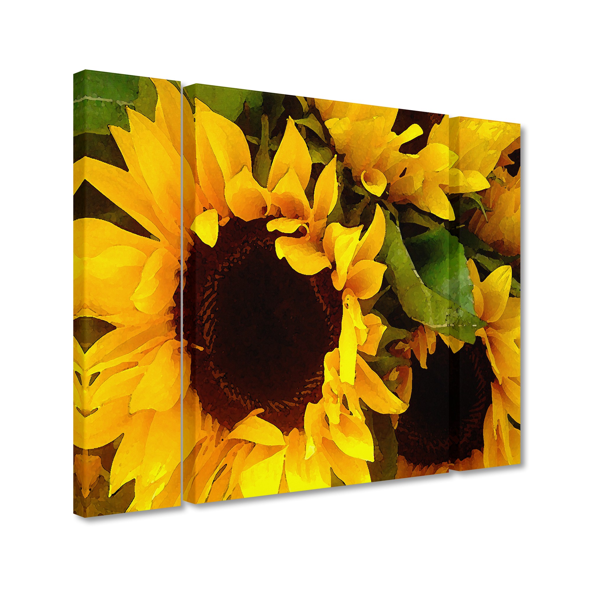 Amy Vangsgard 'Sunflowers' Multi Panel Art Set Small