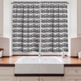 thumbnail image 2 of Ambesonne Tribal Vibes Kitchen Curtains, Aztec Triangles Lines, 55"x39", Charcoal Grey White, 2 of 3
