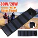 thumbnail image 2 of Panel Solar plegable USB portátil, cargador de batería de energía móvil, célula Solar, resistente al agua, 30W, 20W, 5V Fivean unisex, 2 of 2