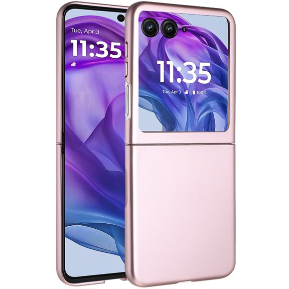 XPM for Motorola Razr PLUS (2025 /2024) Phone Case, Snap-On Flip Premium Matte Finish Slim Lightweight Protective PC Rubber TPU Hard Shell Cover for Motorola Razr PLUS (2025 /2024) (Rose Gold)