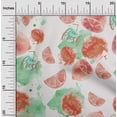 thumbnail image 1 of oneOone Viscose Jersey Dark Peach Orange Fabric Texture & Lemon Watercolor Craft Projects Decor Fabric Printed By The Yard 60 Inch Wide, 1 of 5