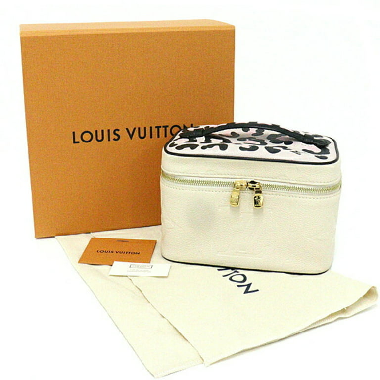 Authenticated Used LOUIS VUITTON Louis Vuitton Monogram Implant Nice Vanity  Handbag Wild At Heart Collection M45850 Cream White Pink 