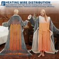 thumbnail image 6 of EuKer Oversize Electric Blankets, Wearable Heated Blanket with Sleeve and Foot Pocket for Home, Office, Dark Gray, 6 of 7