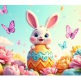 thumbnail image 4 of LUUFILx Easter Bunny Flower Banner Backdrop Spring Party Decor Egg Decorations Birthday Happy Photography Props Background Banners Baby Shower, 4 of 8