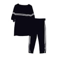 thumbnail image 2 of Femmes 2 Pièces Vêtements Pull Col Rond avec Pantalon de Survêtement Manches Courtes XL, 2 of 8