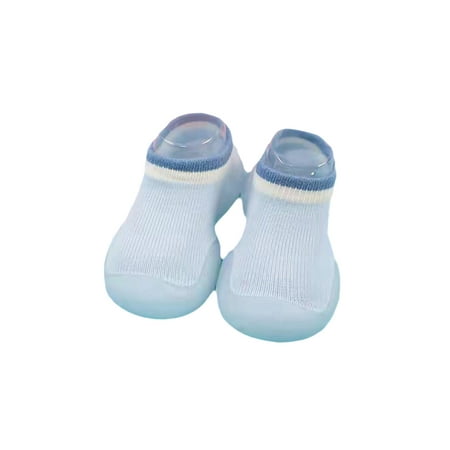 

Tenmix Girls Boys Floor Sock Shoes Knit Upper First Walking Shoe Rubber Sole Socks Sneakers Prewalker Flats Toddler Comfort Casual Blue 5C-6C