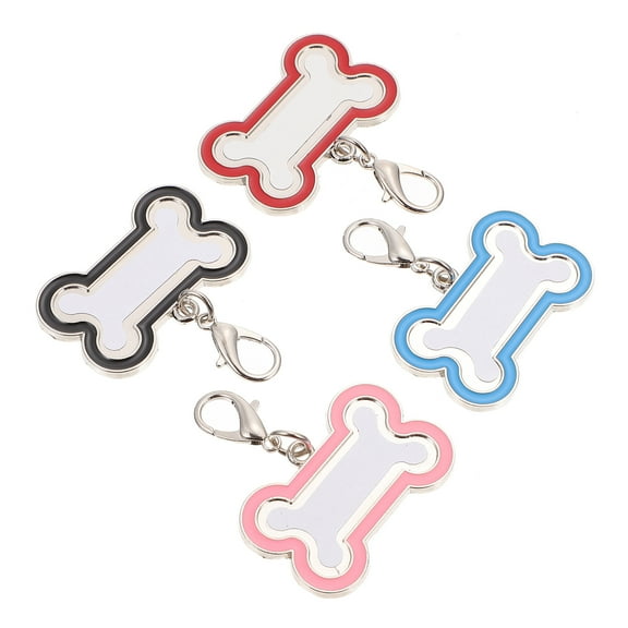 unbranded  4 Pcs Dog Tag Rings for Pet Collar Finely Crafted Tags Unique
