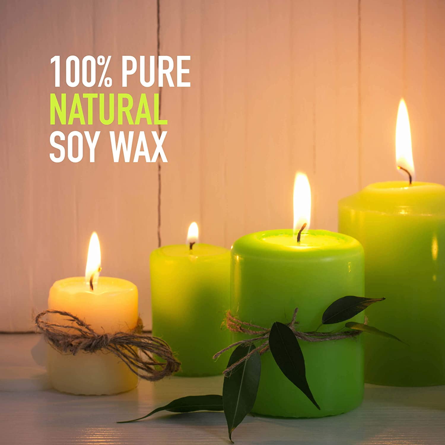 Oraganix Natural Soy Wax for DIY Candle Making Supplies 10lb Bag with 150ct 6