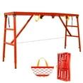 thumbnail image 6 of Folding Scaffolding Platform,69 x 15.3x 52.7 in 770 Lbs, Adjustable Steel Industrial Step Ladders, Portable Heavy Duty Work Platform for Construction Sites and Renovations, 6 of 9