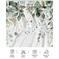 thumbnail image 7 of Eucalyptus Leaf Bed Skirt King Size 16" Drop Watercolor Green Plant Farm Ruffled Wrap Around Bed Skirts Adjustable Elastic Bedskirt Dust Ruffle for King Size Bed, 7 of 7