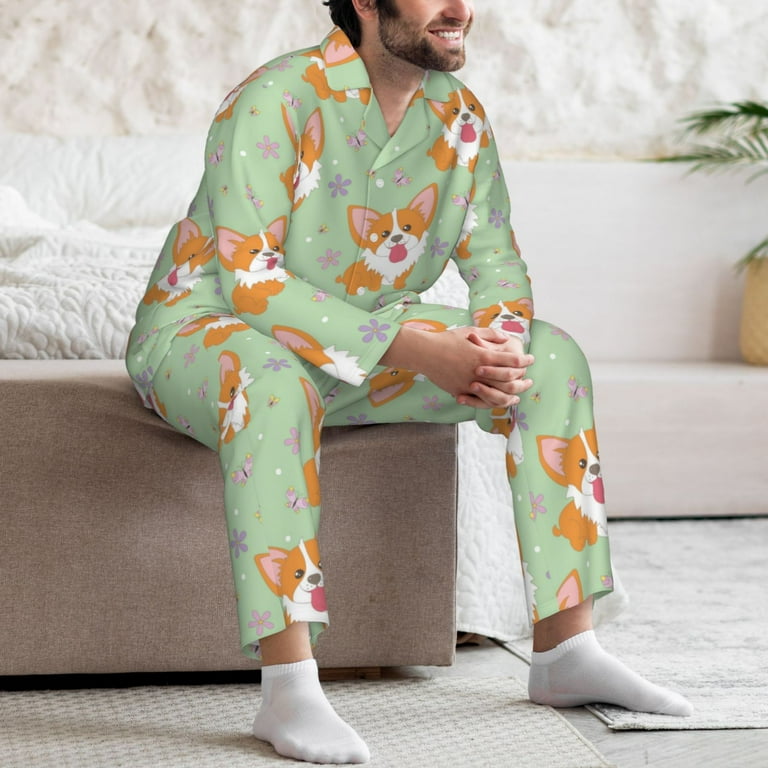Mens pajama set funny sale