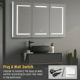 Ktaxon LED Mirror Medicine with Lights, WallMounted Bathroom