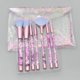 thumbnail image 1 of Juego de brochas de maquillaje HUOGUO, con mango de partículas de diamante de cristal transparente, 1 of 5
