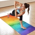 thumbnail image 6 of Rainbow Tie Dye Ink Pattern Hot Yoga Mat Towel Non Slip for Hot Yoga - Quick-Drying Yoga Mat Cover with 4 Corner Pockets with Travel Bag - Hot Yoga Towel Non Slip Grip Moisture Wicking Sweat 70"x26", 6 of 6