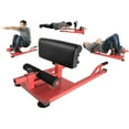 thumbnail image 4 of Iron Bar Deluxe Multi-Function Deep Sissy Squat Bench 8-in-1 Home Gym Workout Station Leg Exerciser for Strong Quads/Glutes + 2 Handles, Ab Core Workout Training Push Up Sit Up Exercise Machine Red, 4 of 9