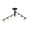 Black / Opal Glass, variant on Kuzco Lighting Sf55525 Cypress 24" Wide Led Semi-Flush Ceiling Fixture - Black