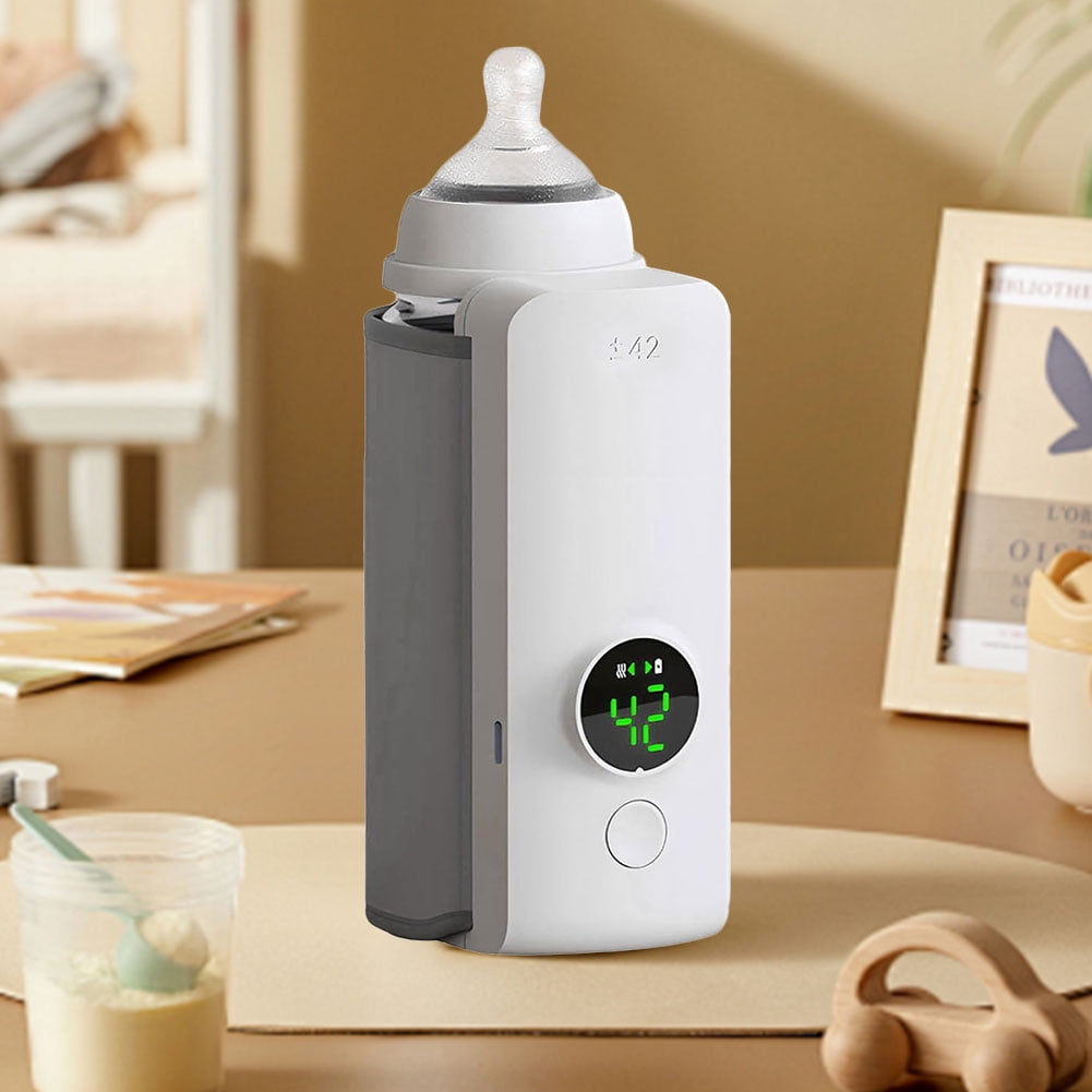 CARRFA Portable Bottle Warmer for Travel, Fast Heating Rechargeable Cordless Baby Bottle Warmer for Breastmilk and Formula
