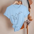thumbnail image 4 of TSADFHJI Chandails en Molleton pour Femmes Tendance 2024 Printemps Été Imprimé Chats Manches Courtes Col Rond T-Shirt Haut TTG Bleu, 4 of 5