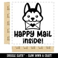 thumbnail image 2 of Happy Mail Inside Dog Holding Envelope Square Rubber Stamp Stamping Scrapbooking Crafting - Large 2.75in, 2 of 7