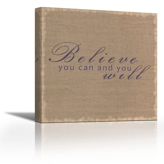 Believe You Can - Contemporary Fine Art Giclee on Canvas Gallery Wrap - wall décor - Art painting - 15 x 15 Inch - Ready to Hang