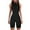 Black, variant on Sleeveless Jumpsuits for Women Slim Stand Collared Athletic Rompers Fashion Zipped Workout Running Short Outfits